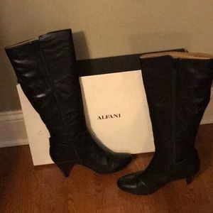 Black boots alfani, about knee high